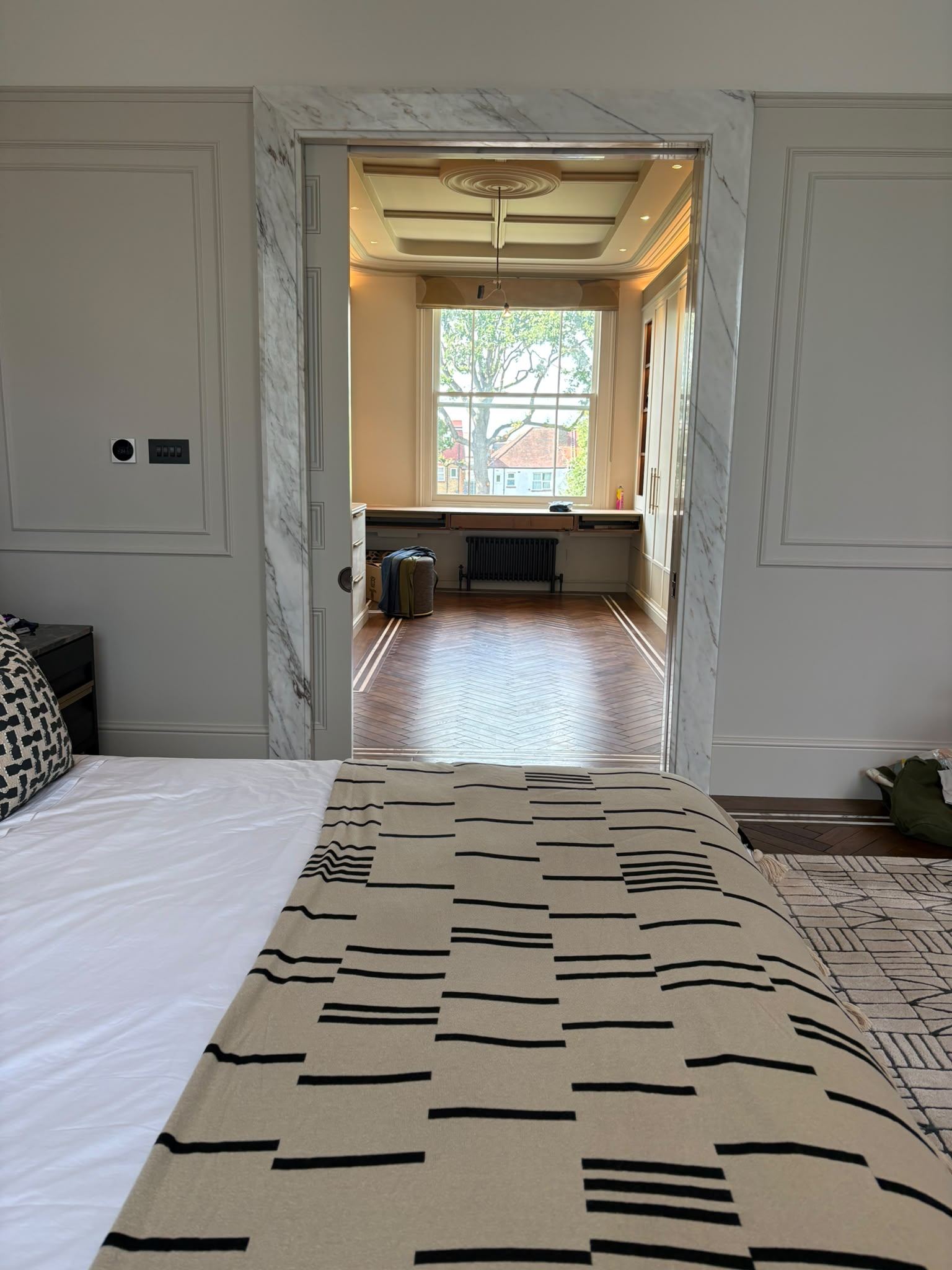 Bedroom marble door frame, luxury finish