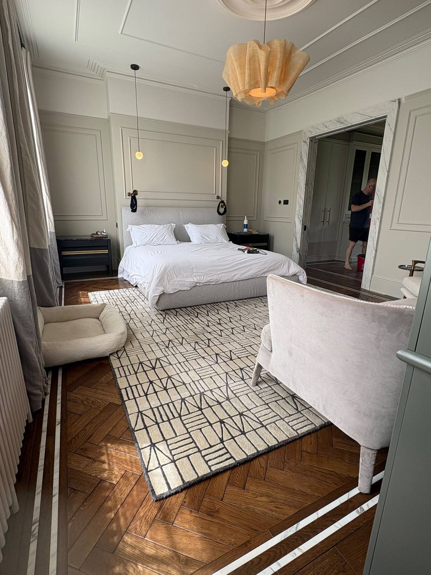 Bedroom suite with parquet flooring, North London