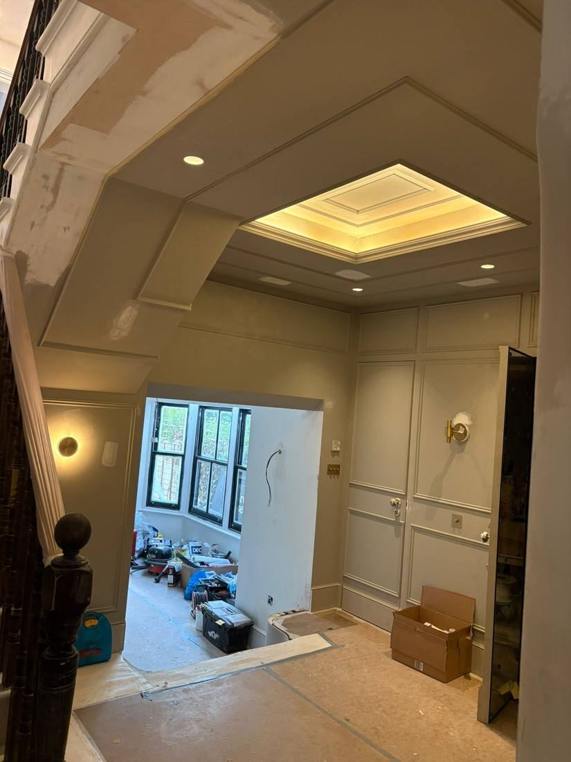 Entrance Hall — Coffered Ceiling & Panelling