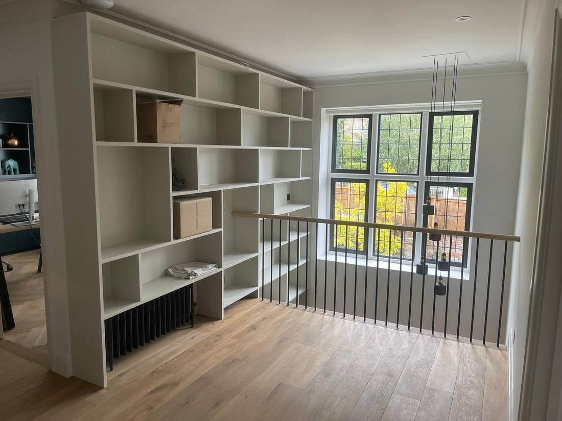 Landing Study with Bespoke Bookcase