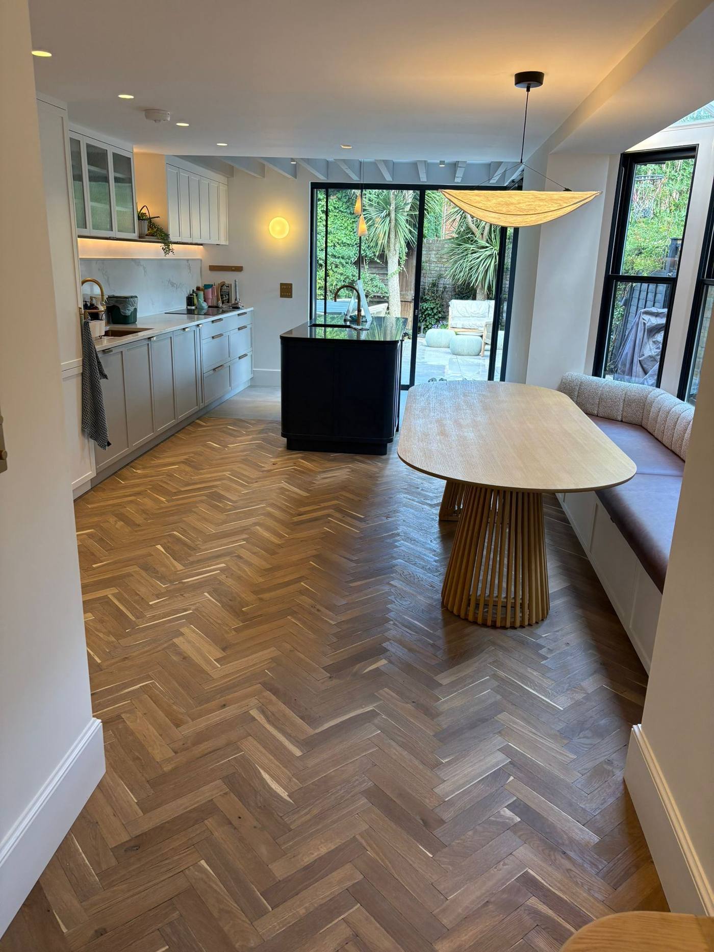 Open Plan Kitchen Diner with Parquet