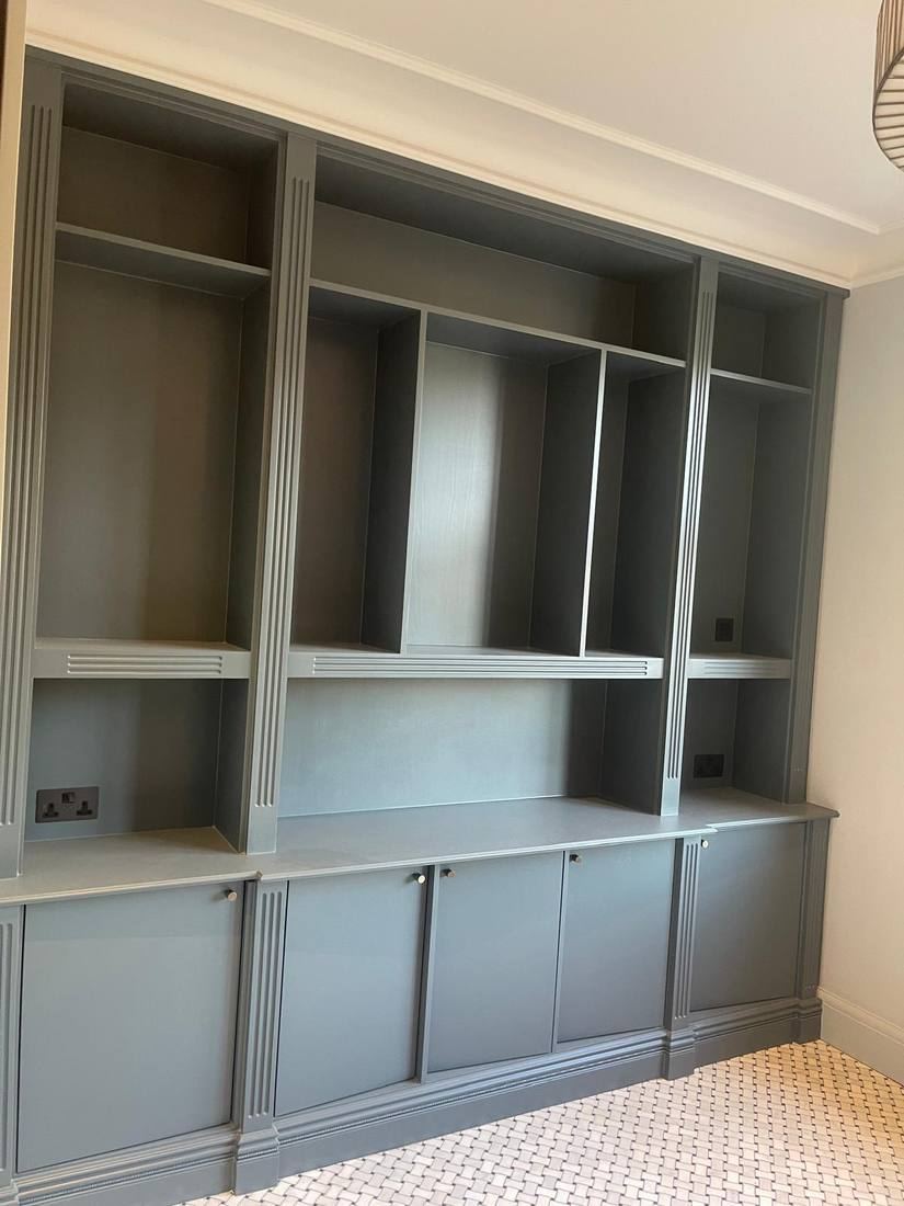 Slate Blue Media & Display Unit